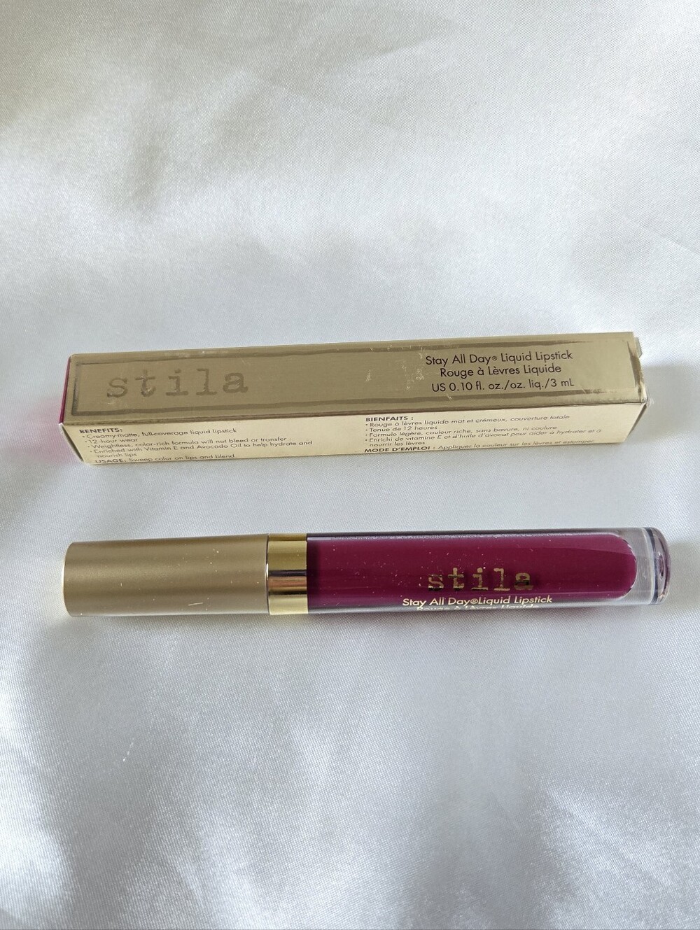 Stila NIB Stay All Day Liquid Lipstick — Bacca (Magenta)